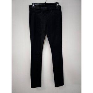 Helmut Lang Black Skinny Leg Pull-On Ponte Dress Pants Women's Size 27